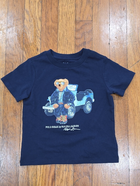 Ralph Lauren Other - NWOT Ralph Lauren Navy Polo Bear Tee with Light Blue Jeep Graphic Size 18 Months